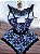 Baby doll Floral - Preto e Azul - Imagem 2