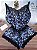 Baby doll Floral - Preto e Azul - Imagem 1