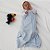Saco de Dormir Baby Plush Azul Bebe Ziper Invertido - Imagem 1