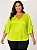 Blusa Cetim Verde Lima plus size - Imagem 1
