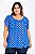 Blusa Pregas Azul plus size - Imagem 1