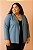Blazer Alongado Pesponto plus size - Imagem 1