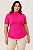 Blusa Gola Alta Manga Curta Plus Size - Imagem 1