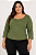 Blusa Malha ML Canelado Plus Size - Imagem 1