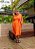 Vestido Chemise Laranja Plus Size - Imagem 5