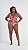 Maiô Camadas Traspassadas Estampado Plus Size - Imagem 1
