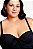 Maiô Plus Bojo Fixo Recorte Drapeado Frente Plus Size - Imagem 4