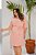 Vestido Curto Textura Rosa Plus Size - Imagem 4