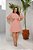 Vestido Curto Textura Rosa Plus Size - Imagem 1