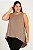 Blusa Regata Recorte e Tiras Plus size - Imagem 2