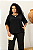 Blusa Detalhe X Gola Plus Size - Imagem 1