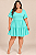 Vestido Curto Recortes Liso - Imagem 1