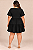 Vestido Curto Recortes Liso - Imagem 4