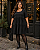 Vestido Curto Recortes Liso - Imagem 1