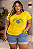 T-shirt Manga Curta com Aplicação Brasil - Imagem 3
