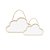 Conjunto Nuvens De Madeira Branco C/1 Un - Imagem 1