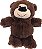 Mordedor Pelucia Happy Bear Pequeno Marrom - Imagem 4