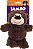 Mordedor Pelucia Happy Bear Pequeno Marrom - Imagem 1