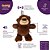 Mordedor Pelucia Happy Bear Pequeno Marrom - Imagem 5