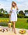 VESTIDO BRANCO C/ CINTO - Imagem 1