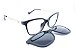 Óculos X-Treme com Clip On  T2520-VN C11 Jade Preto Brilhante - Imagem 1