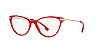 Óculos Feminino Versace 3261 5280 Vermelho Translúcido com Dourado - Imagem 4