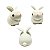 Coelho De Apertar Pequeno Coelhinho Squishies Cor Branco - Imagem 2