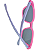 Óculos de sol infantil feminino - Modelo S8364 rosa - Imagem 4
