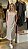 Vestido Midi Bege Listras - Imagem 1