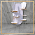 Mini Estante Vertical Branca de Parede- Bordas Douradas - Imagem 2