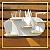 Mini Estante Horizontal Branca de Parede - Bordas Douradas - Imagem 4