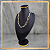 Busto Flecha Base Forrado PRETO - Base Redonda Dourada - Imagem 1