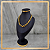 Busto Flecha Base Forrado PRETO - Base Redonda Dourada - Imagem 2