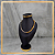 Busto Flecha Base Forrado PRETO - Base Redonda Dourada - Imagem 3
