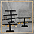 Kit Expositor de Brinco  T - Andares P M G - Preto - Imagem 4