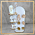 Kit Mini Estante Vertical Branca Com Ganchos - Bordas Douradas - Imagem 1