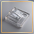 Kit 10 Unidades Base Acrílico Suporte Anel Quadrado Transparente - Imagem 2