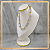 Kit 3 Expositores Busto Lança Offwhite  P M G - Imagem 3