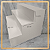 Expositor Bancada Vitrine Grande 3 andares - OFFWHITE - Imagem 2