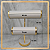 Kit Expositor Offwhite Dourado Diora - Imagem 3