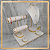Kit Expositor Offwhite Dourado Diora - Imagem 1