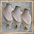 Trio Busto Flecha Base Forrada Dourado - Base Redonda - Imagem 1