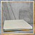 Expositor Base Retangular OffWhite  - Borda Dourada - 40x25 cm - Imagem 1