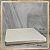 Expositor Base Retangular OffWhite  - Borda Dourada - 40x25 cm - Imagem 2