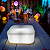 Base Iluminada Quadrada Média Lâmpada Branca Com Fio - Imagem 4