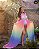 VESTIDO ARCO IRIS  TULE  MÃE - Imagem 2
