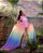 VESTIDO ARCO IRIS  MÃE TULE + CAPA - Imagem 2