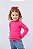 BLUSA INFANTIL FEMININA GOLA ALTA MANGA LONGA EM RIBANA 1 AO 14 -  PINK - Imagem 1