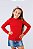 BLUSA INFANTIL DE GOLA ALTA E MANGA LONGA EM RIBANA UNISSEX 1 AO 14 - VERMELHA - Imagem 7