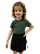 CAMISA DE MANGA CURTA E GOLA REDONDA INFANTIL DE RIBANA - UNISSEX 1 AO 12 ANOS - VERDE MILITAR - Imagem 3